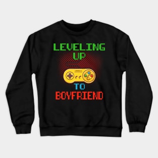 Promoted To Boyfriend T-Shirt Unlocked Gamer Leveling Up Crewneck Sweatshirt